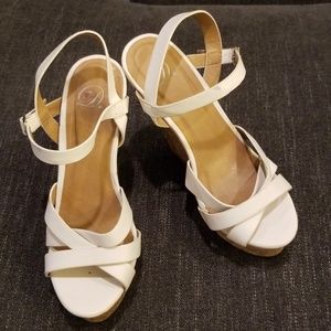 White strappy sandals